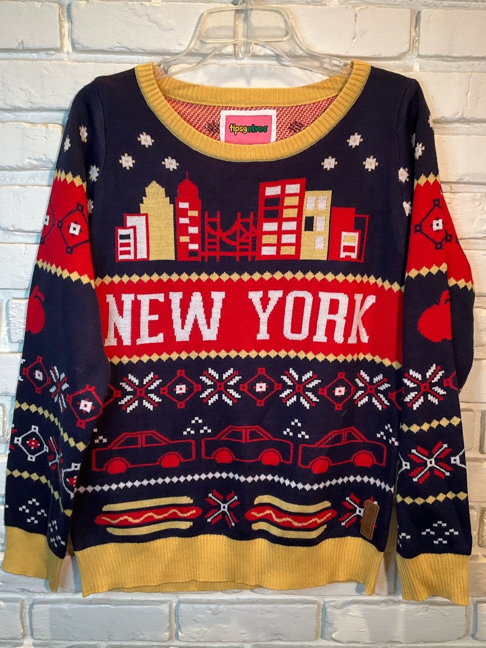 Ugly Christmas Sweater New York Themed M